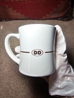 2011 Dunkin Donuts Coffee Mug Diner Style Ceramic Cup DD 12 oz Retro Heavy